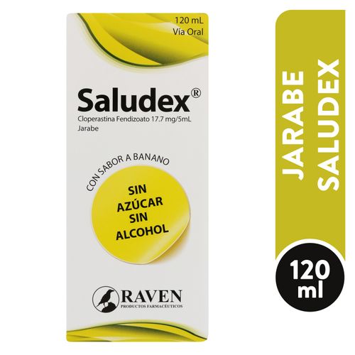Jarabe Saludex con sabor a banano - 120 ml