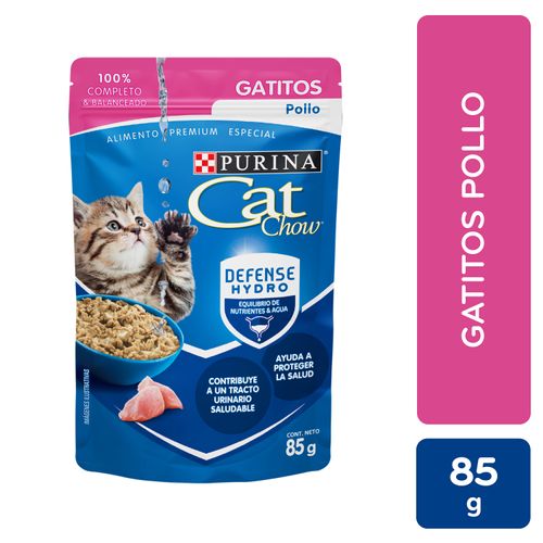 Alimento humedo purina Cat Chow para gatitos sabor pollo - 85 g