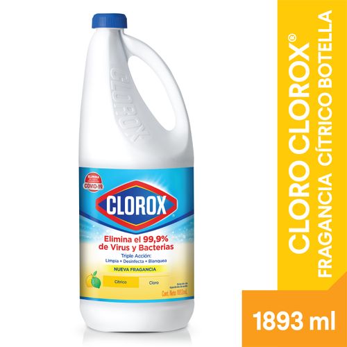 Cloro Clorox Fragancia Cítrico Botella, Triple Acción - 1893ml