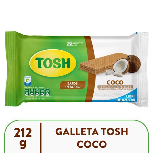 Galleta Pozuelo tosh wafer coco - 212 g