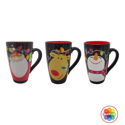 Jarra alta Holiday Time, con diseño navideño