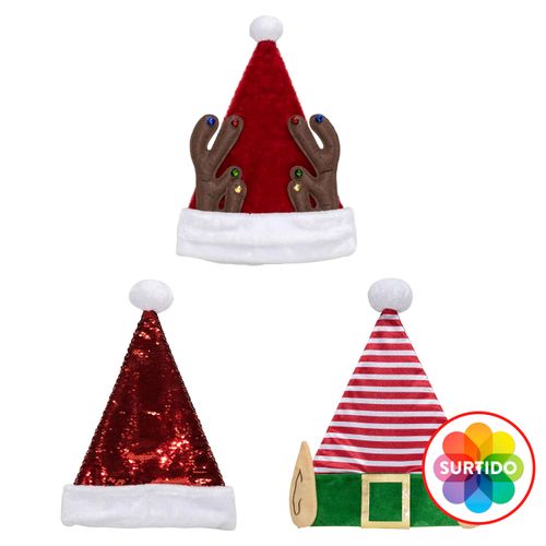 Gorros Holiday Time Santa Diseños Variados