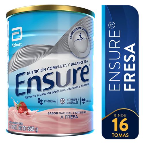 Fórmula Nutricional Ensure® Sabor Fresa - 850g