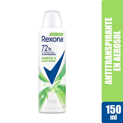 Desodorante Rexona Dama Bamboo Y Aloe Vera Aerosol - 150ml