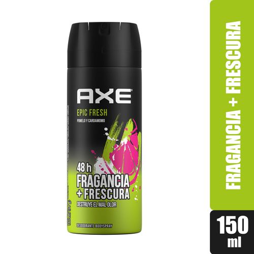 Body Spray Axe Epic Fresh Aerosol, Pomelo Y Cardamomo - 150ml