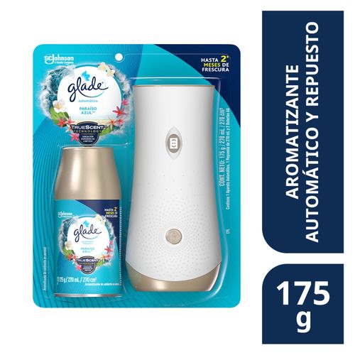 Aromatizante Y Repuesto Automático Glade En Aerosol Paraíso Azul - 175g