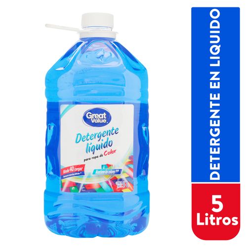Detergente líquido Great Value para ropa color -5000ml