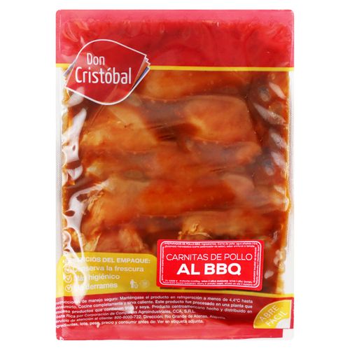 Carnitas De Pollo Marinado BBQ Don Cristobal, Empacado, Precio indicado por Kilo