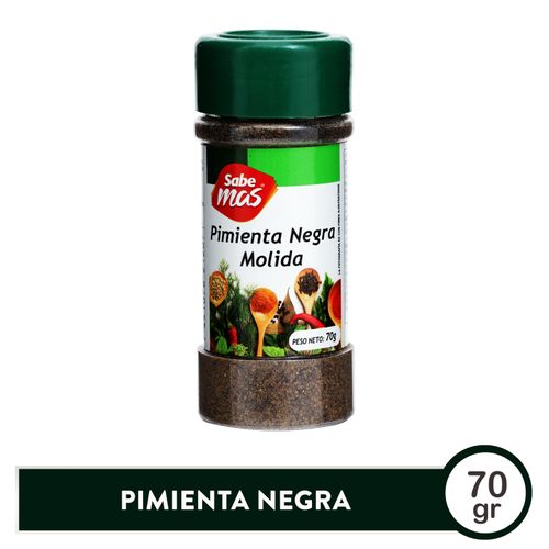 Pimienta Sabemas negra molida frasco - 70 g