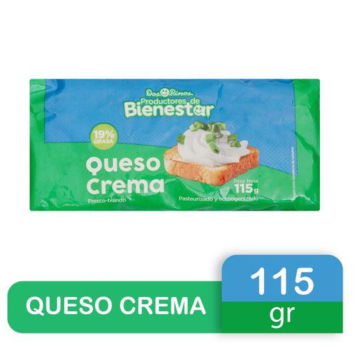 Queso crema Dos Pinos bienestar en bolsa  -115 g