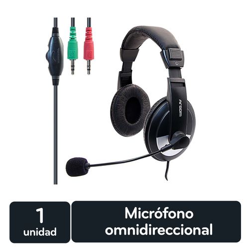 Audífono Argom Estéreo 75 Pro Con Micrófono Y Control De Volumen