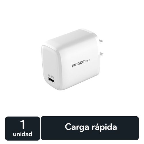 Cargador Cubo Rápido Argom Type-C Para Pared 20W