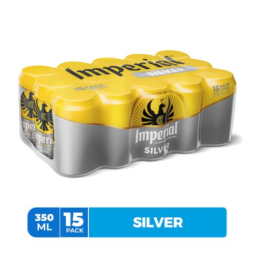 Cerveza Imperial Silver Lata 15 Pack - 350ml