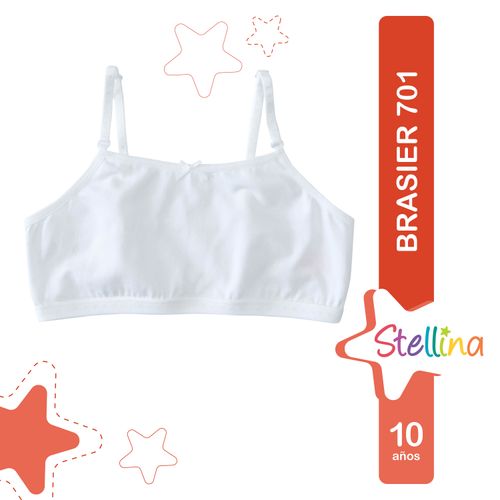 Top Stellina Interior Para Niña Color Blanco - Talla 10
