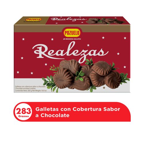 Galleta Pozuelo Realezas Navidad, Con Cobertur Sabor Chocolate - 283g