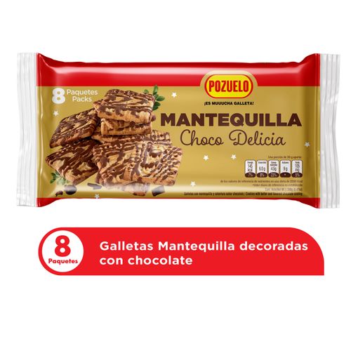 Galleta Mantequilla Pozuelo Choco Delicia Navidad - 240g