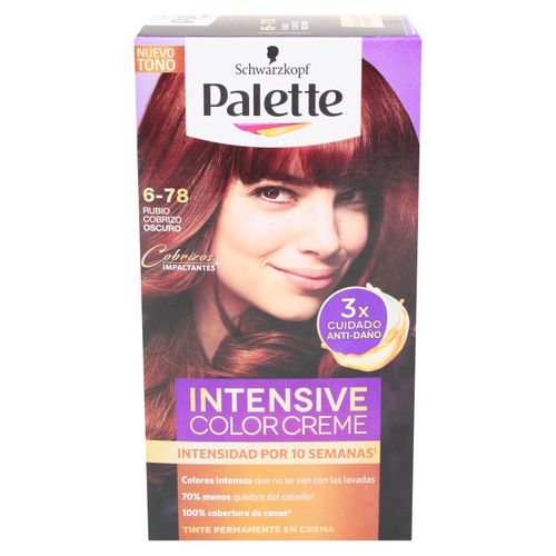 Tinte Palette Para Cabello 6.78 Rubio Cobrizo Oscuro - 50 g