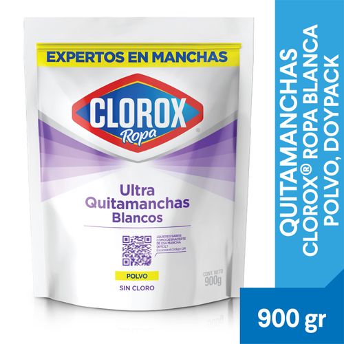 Quitamanchas Clorox, Ropa Blanca Polvo Doypack - 900g