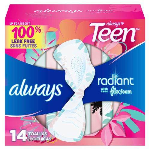 Toallas Always Infinity FlexFoam Con Alas - 14Uds
