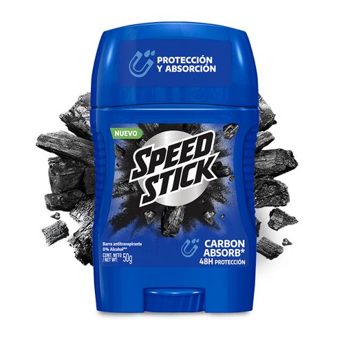 Desodorante Antitranspirante Speed Stick Para Hombre Carbón Absorb* En barra - 50g