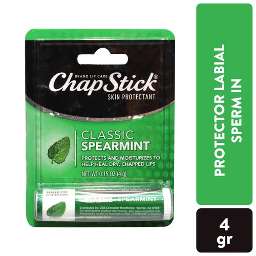 Protector Labial ChapStick, Sabor Menta Yerbabuena - 4g