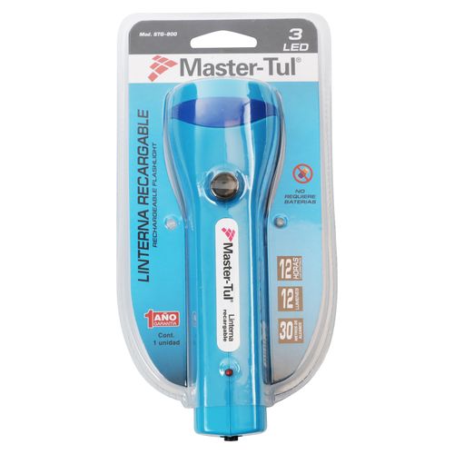 Linterna Azul 3 Led Para Nino Master Tul