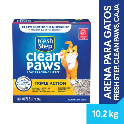 Arena Para Gatos Fresh Step Clean Paws, Caja - 10,2kg
