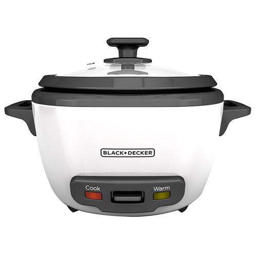 Olla arrocera Black & Decker blanca con vaporera RC514 - 14 tazas