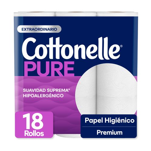 Papel Higiénico Kleenex Cottonelle Pure -18 Rollos