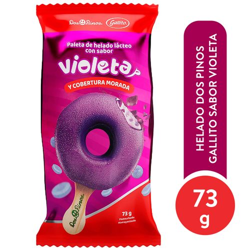 Helado Paleta Dos Pinos Gallito Violeta - 73g