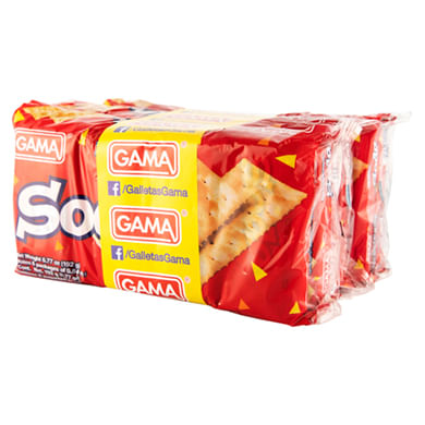 Galleta Gama Soda 3 Pack 24U -576gr