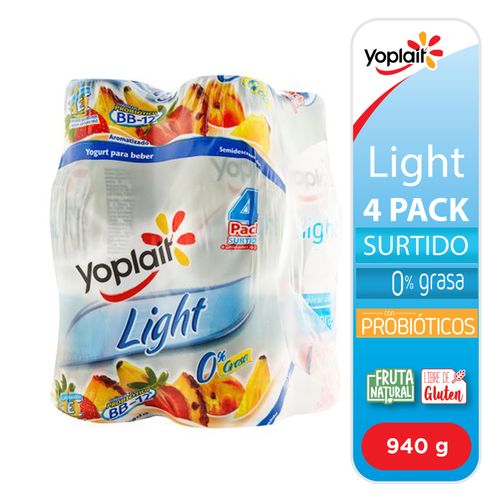 4 Pack Yogurt Yoplait Líquido Surtido -940gr