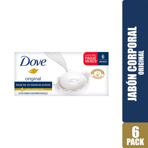 Jabón Barra Dove Original 6 Pack - 90g