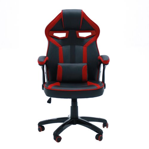 Silla gamer Racing roja reclinable y respaldo lumbar