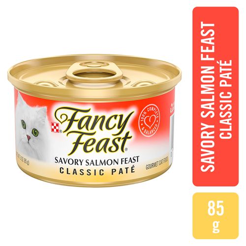 Alimento húmedo Purina fancy feast gato adulto savory salmón feast - 85 g