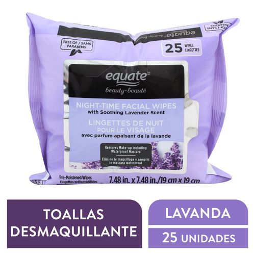 Toallitas Equate Desmaquillante Lavanda 120 unidades