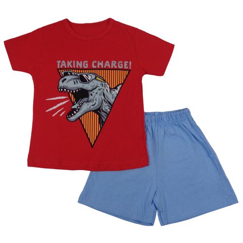 Conjunto Exterior Corto Simply Basic Para Bebito, Color Rojo - Talla 1-3 Meses