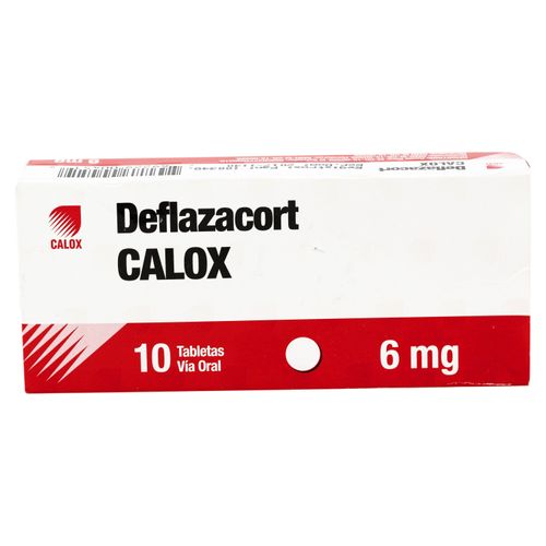 Deflazacort Calox 6 mg caja 10 tabletas - Precio indicado por tableta