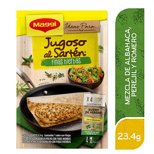 Sazonador Maggi Jugoso Al Sartén Finas Hierbas Sobre - 23.4g