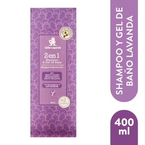 Shampoo Esenciales Más Gel 2en1, Lavanda -400 ml