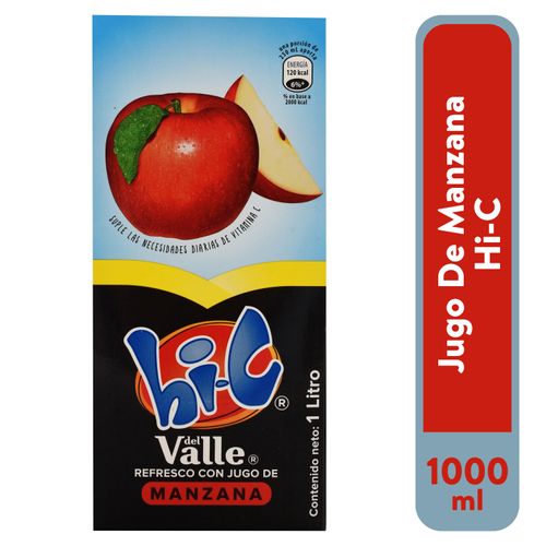 Bebida Hi C, manzana tetrapack -1L