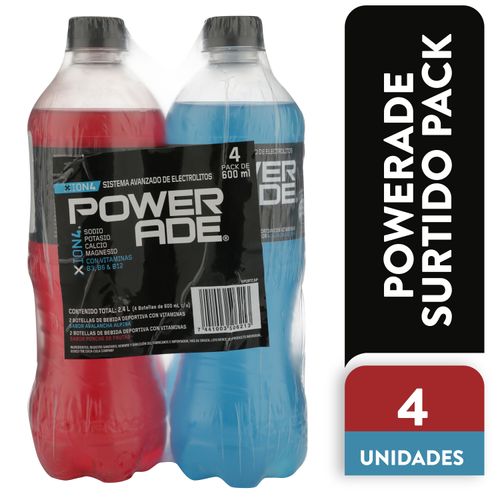 Bebida Hidratante Powerade Surtido 4 Pack - 2400 ml