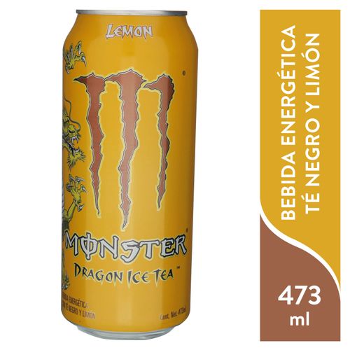 Bebida Monster Dragon, Ice tea limón -473ml