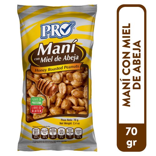 Maní Pro con miel de abeja -70 g