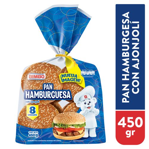 Pan Bimbo Boller Hamburguesa Bimbollo -450gr