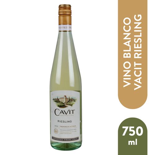 Vino blanco Cavit riesling con 11.5% vol - 750 ml
