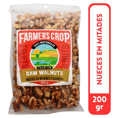 Nueces Farmer's Crop En Mitades Y Cuartos - 200 g