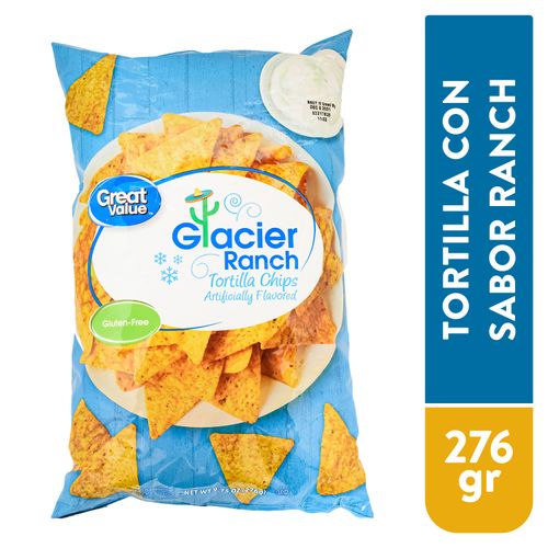 Snack Great Value tortilla chips sabor ranch - 276 g