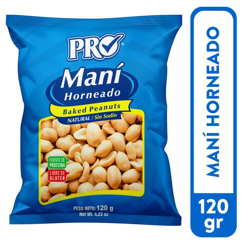Maní Pro horneado doy pack -120 g