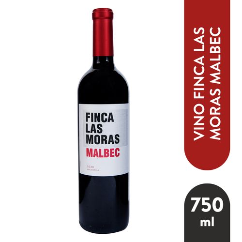 Vino tinto Finca Las Moras malbec con 13.5% vol - 750 ml